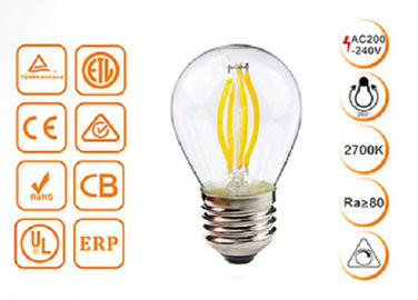 Żarówki LED z przyciemnianym żarnikiem 4W G45 ze złotym / czystym szkłem